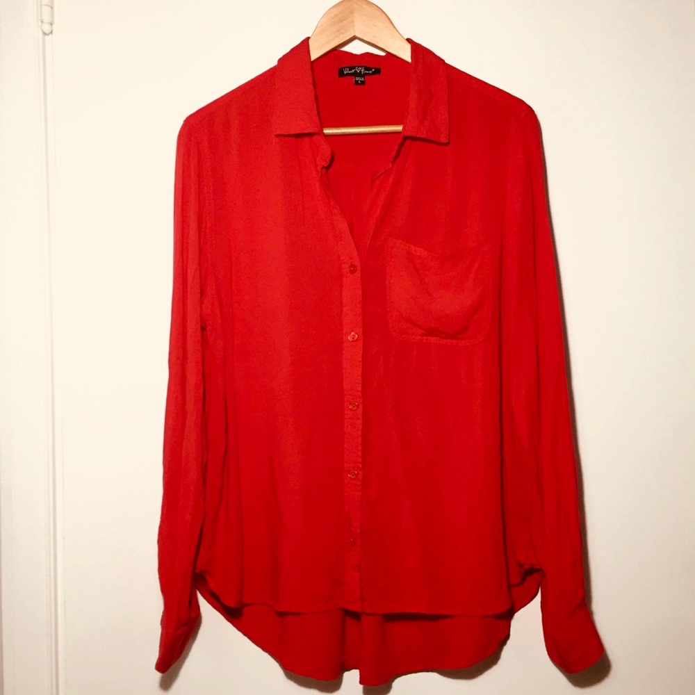 Velvet Heart Long Sleeve Button Down